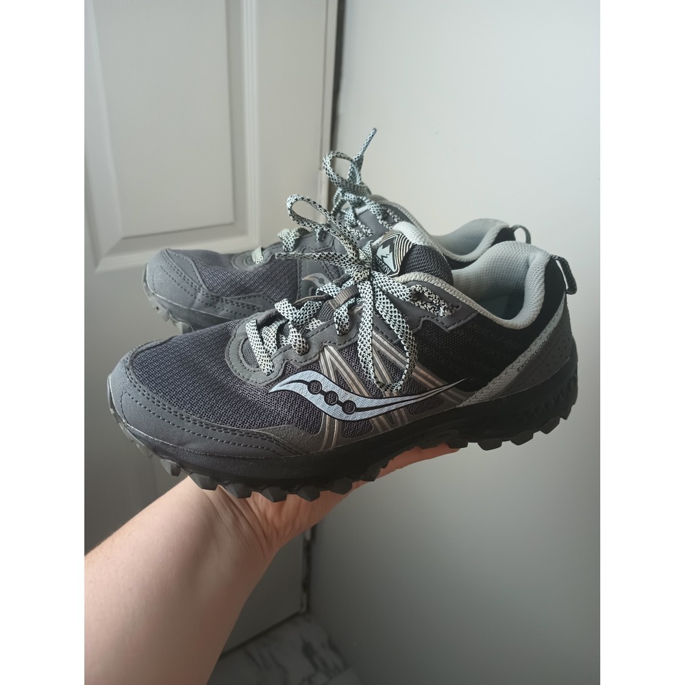 Saucony Excursion TR14 Womens 9W Wide Grey Black Trail Running Shoes S10585-27